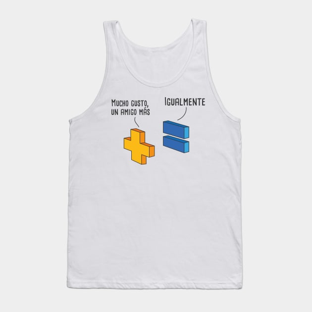 Un Amigo Más Spanish Pun Tank Top by Soncamrisas